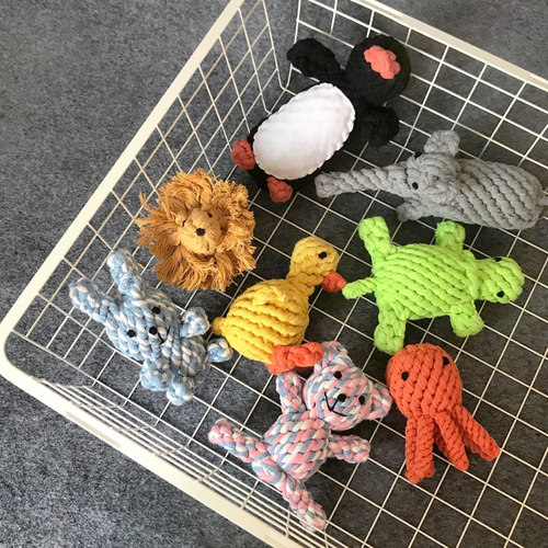 Bluetime宠物绳结玩具动物造型