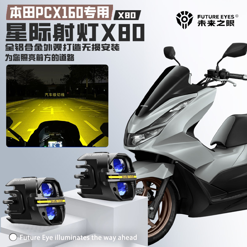 适配本田PCX160爆闪LED射灯