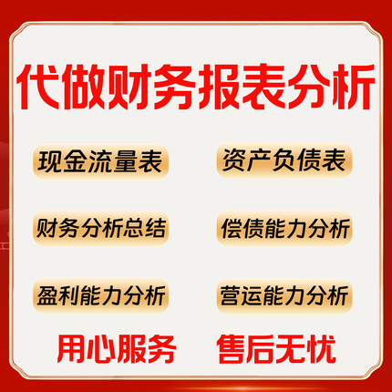 财务报表分析编制合并制作代做指标总结整理计算招标投标满意为止