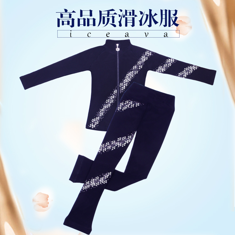 套装表演防水高弹训练裤滑冰服