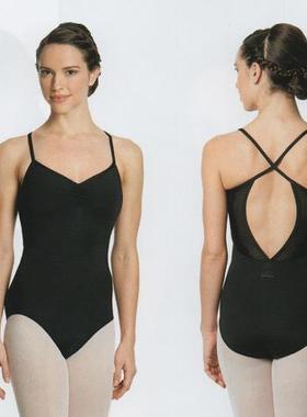 LULLI进口女款吊带芭蕾舞连体服舞蹈练功服体操服黑色特价LUF544