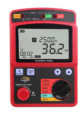 BENETECH高压兆欧表GM3123便携式2500V数字绝缘电阻测试仪
