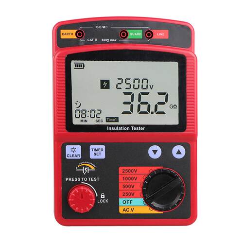 BENETECH高压兆欧表GM3123便携式2500V数字绝缘电阻测试仪