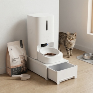 适用于米家智能宠物喂食器 2 视频版增高底座 猫咪护颈防洒收纳架