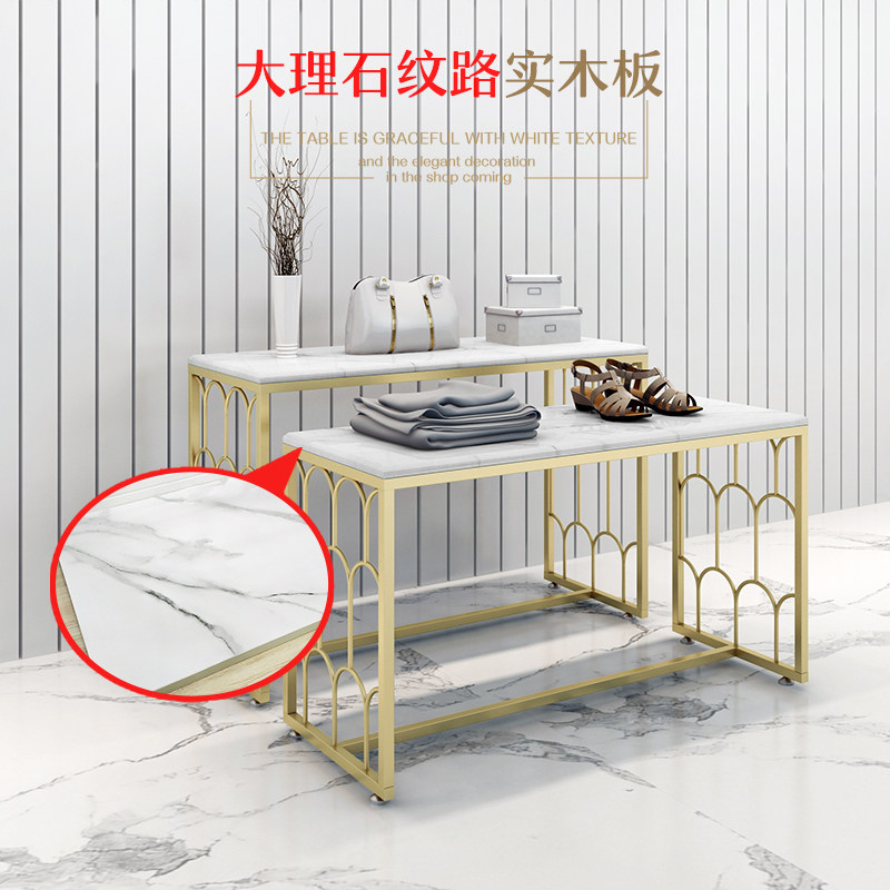 服装流水台橱窗组合实木板展示架