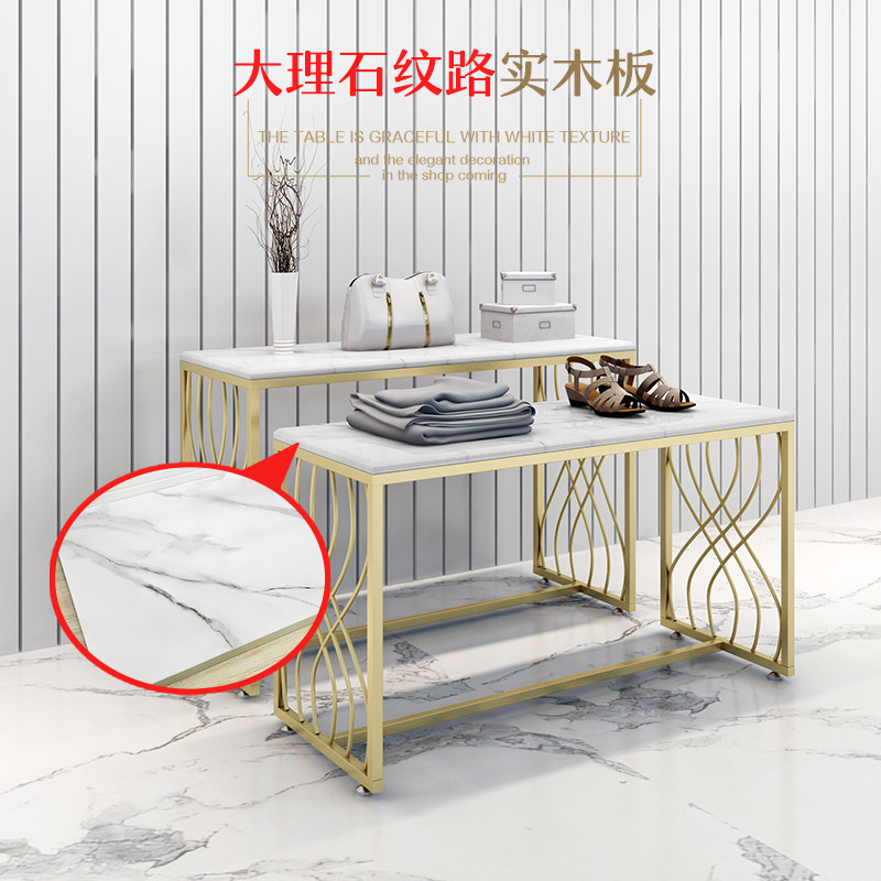 服装流水台橱窗组合实木板展示架