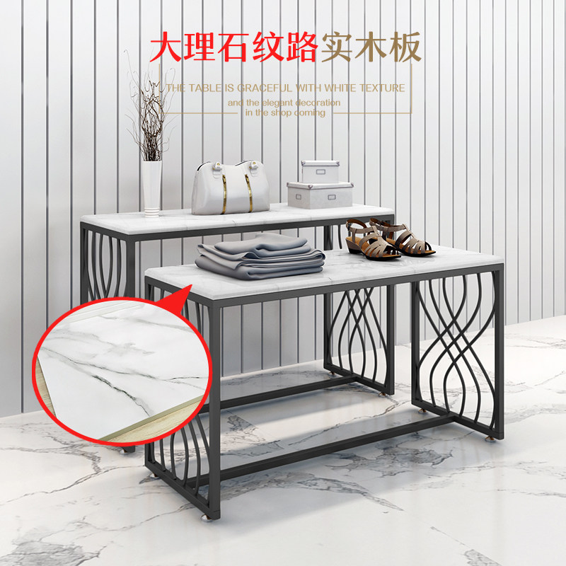 实木板流水台服装橱窗组合展示架