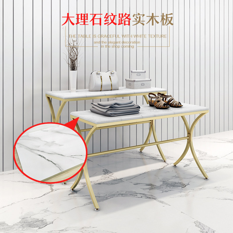 服装流水台橱窗组合实木板展示架