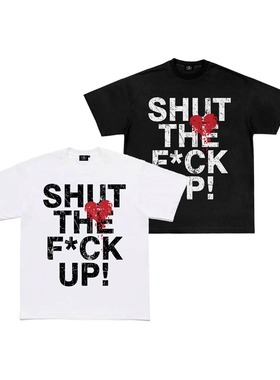 ATOP优等生原创美式复古重磅短袖T恤男女宽松情侣装上衣潮牌ins