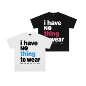 我没有衣服穿了 ATOP优等生字母宽松t恤重磅300g纯棉情侣短袖 上衣