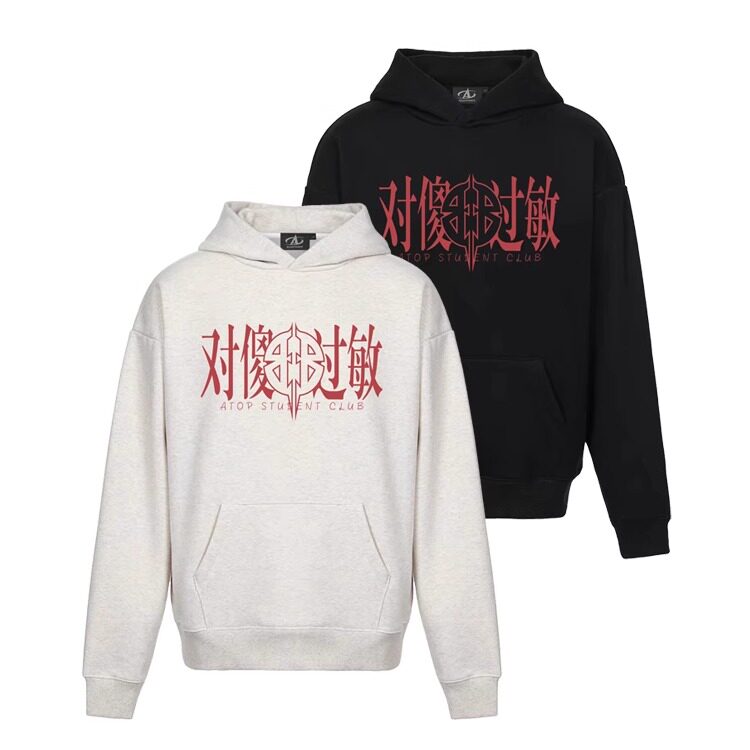 ATOP优等生恶搞blcg美式搞怪卫衣男女宽松秋冬潮牌重磅帽衫原创