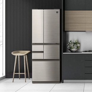 六门节能变频冰箱大容量冷冻柜 日本直送夏普24年502L净离子群法式