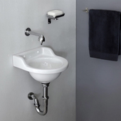 现货日本盒子家可爱复古型壁挂式 洗手盆高级釉面转角盆洗面平角盆