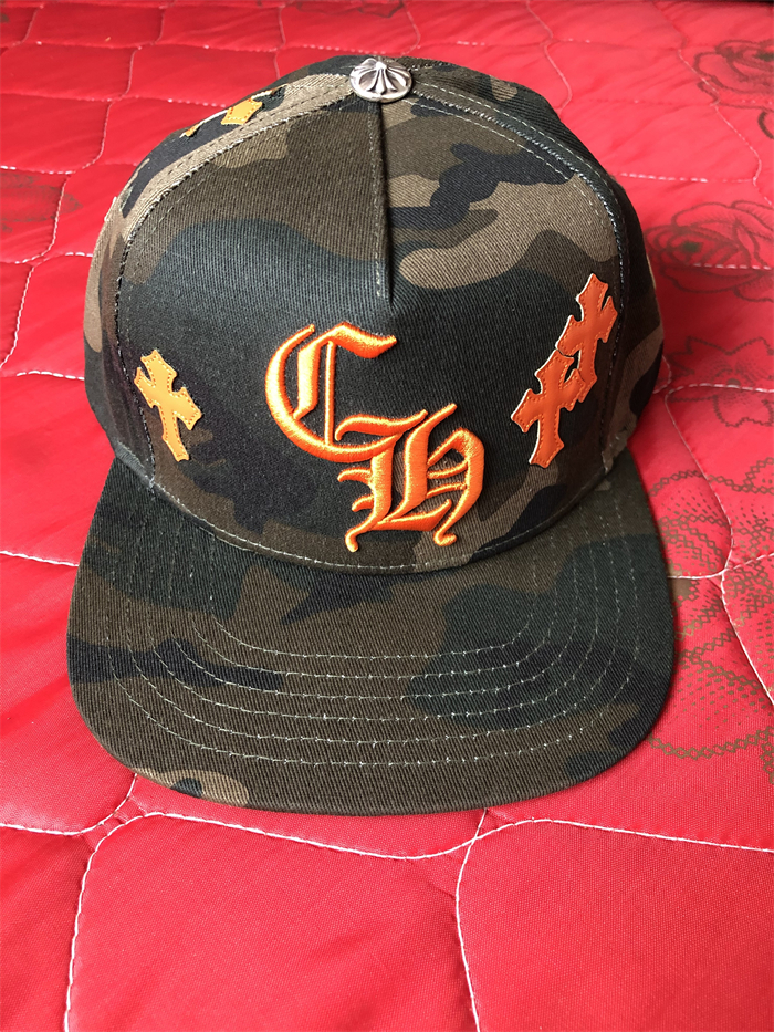 thumbnail for 2025 New Camouflage Orange Cross Veneer Baseball Cap Rap Hip Hop Trendy Brand Hip Hop Cap Men's and Women's Models