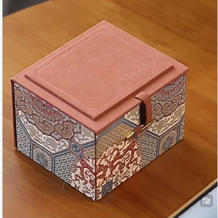 万花宋锦礼盒包装盒新中式瓷器礼品盒高档精美空盒紫砂壶刻字定制