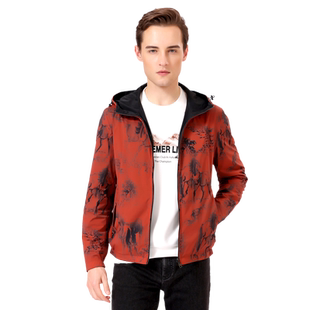 Posemer/堡马25新颖爆款双面穿夹克便捷时尚潮流百搭好看数码印花