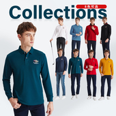 翻领长袖 t恤高级感复古美式 轻熟风polo衫 PSM 男商场同款