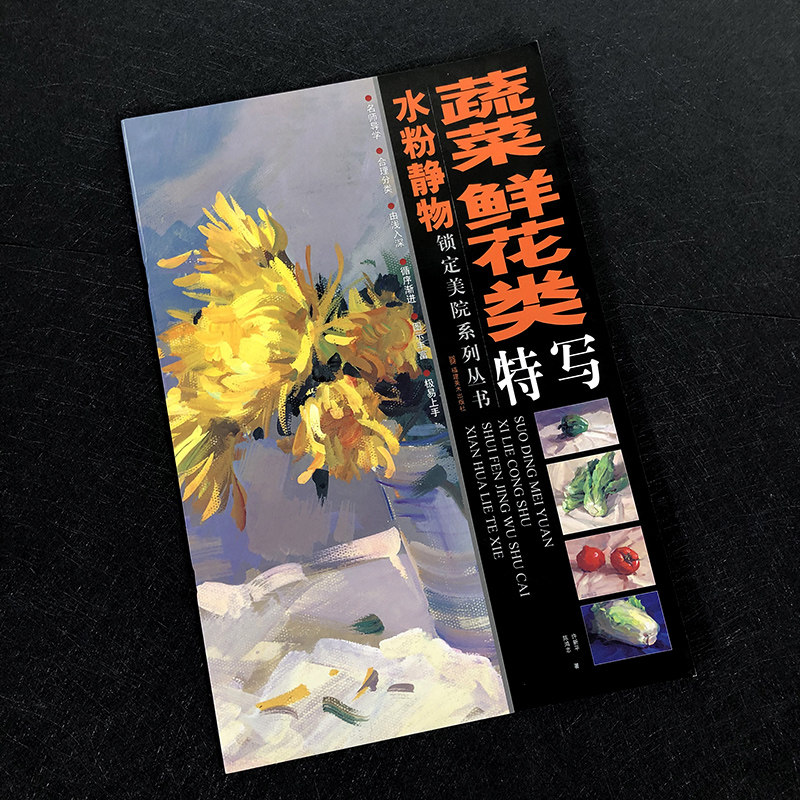 色彩基础教程少儿童水粉画临摹零基础入门 水粉书色彩静物风景花卉