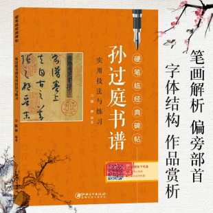 实用技法与练习 孙过庭书谱 硬笔钢笔草书练字帖临摹历代碑帖精粹技法讲解书法学习硬笔临古帖 碑帖 硬笔书法入门教程 硬笔临经典