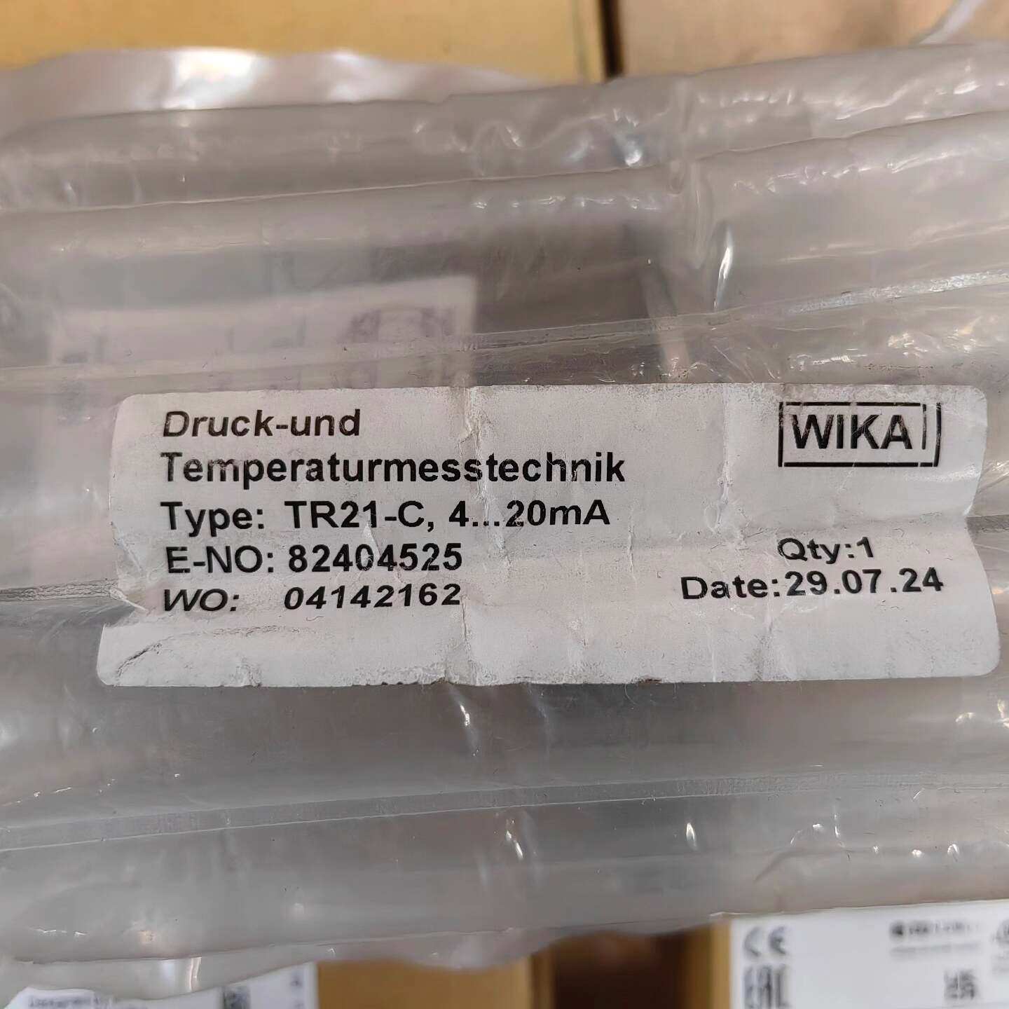 TR21-C-ZTT WIKA温度传感器 4-20mA输 量程-30~150℃议价维修