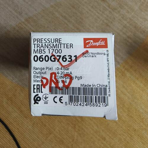 060G7631 MBS1700 压力传感器 0-4bar Danfoss议价维修