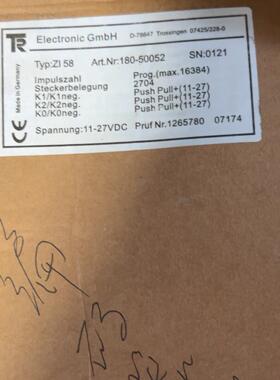 180-50052 ZI58 0121 编码器 帝尔TR 工业工控配件议价维修