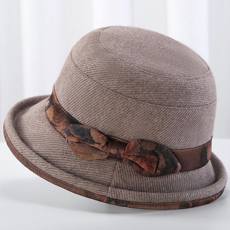 中老年人帽子女奶奶秋冬天加厚保暖盆帽春秋妈妈礼帽老太太渔夫帽