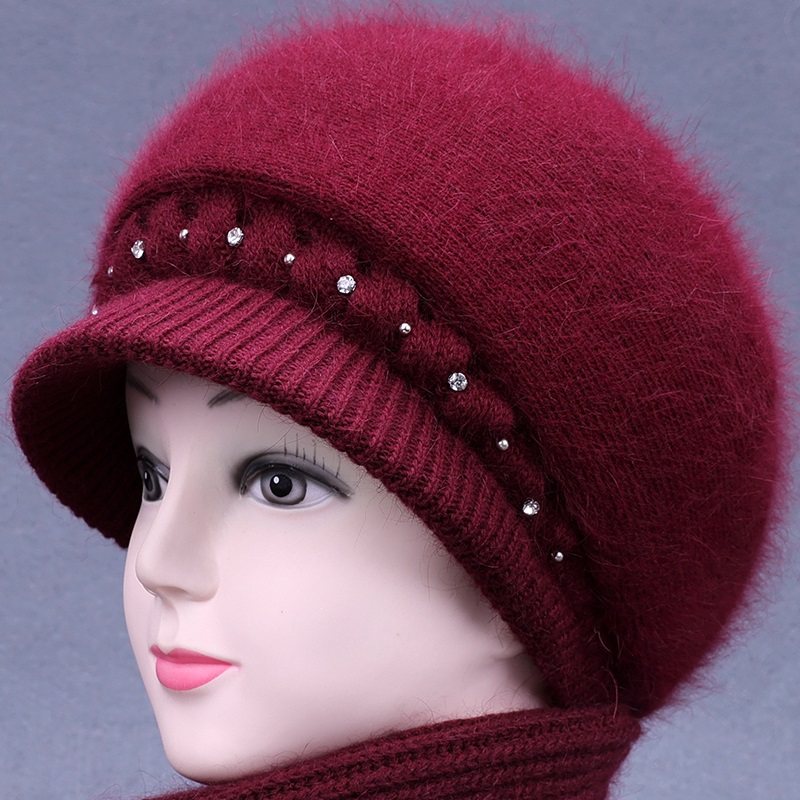 中老年人帽子女冬季妈妈兔毛线针织帽奶奶冬天老太太加绒保暖棉帽,服饰配件/皮带/帽子/围巾,帽子,淘宝优惠券,粉丝福利购,淘宝优惠卷