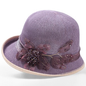 老年人帽子女妈妈夏天遮阳帽盆帽奶奶防晒夏凉帽中老年春秋渔夫帽