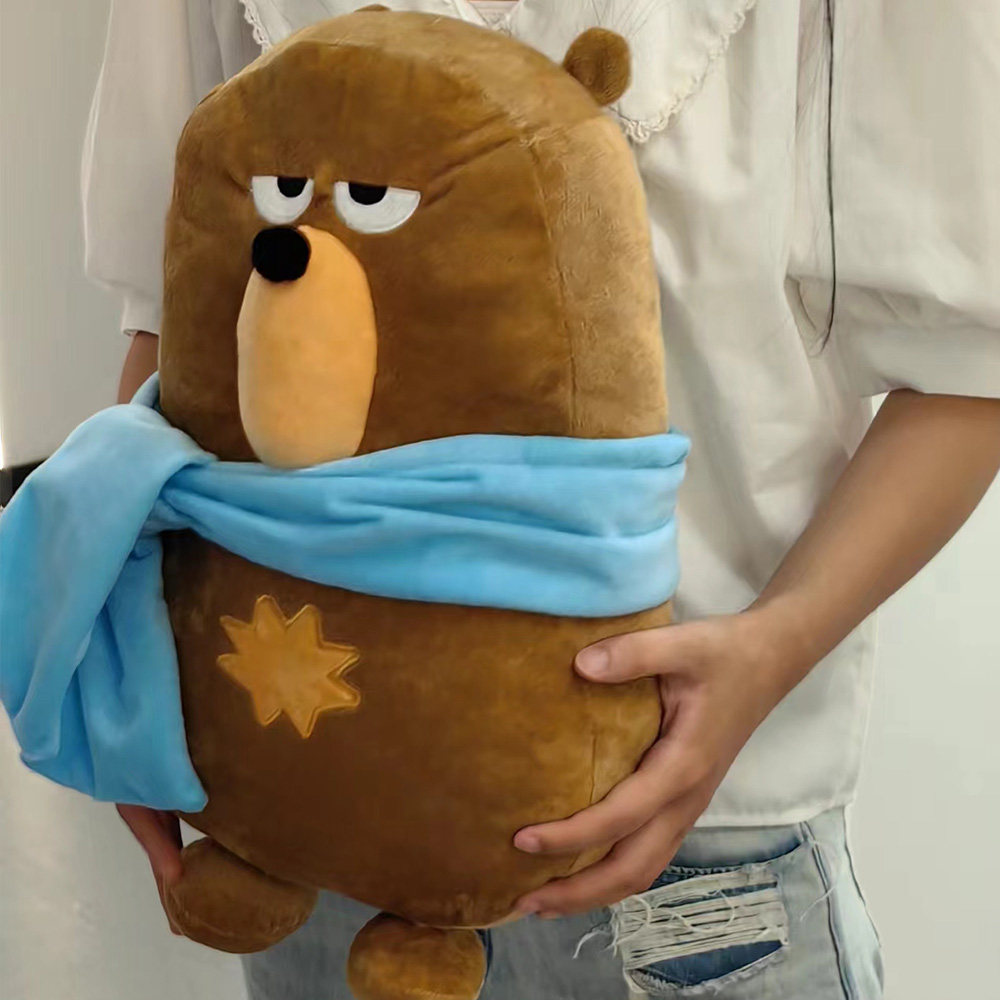 국경을 넘는 듀오링고 인형 외국어 녹색 올빼미 봉제 인형 헤드 커버 베개 선물