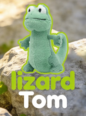 跨境新品lizard Tom绿色蜥蜴仿真毛绒玩具布偶娃娃男孩女孩生日