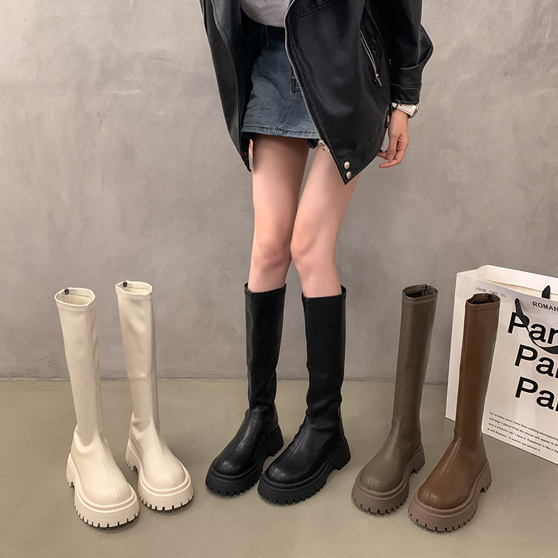 厚底长筒靴子女秋冬季203新款