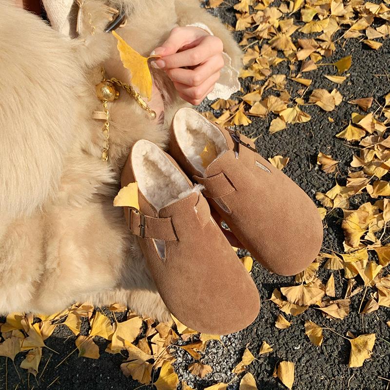 乐福鞋雪地靴厚底博肯鞋