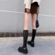 小筒围长筒靴子女2025新款 不过膝长靴厚底小鸟腿瘦瘦靴高筒骑士靴