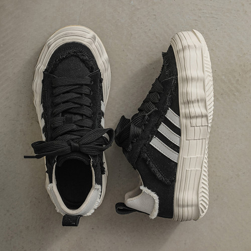 高级感休闲板鞋小众厚底溶解鞋