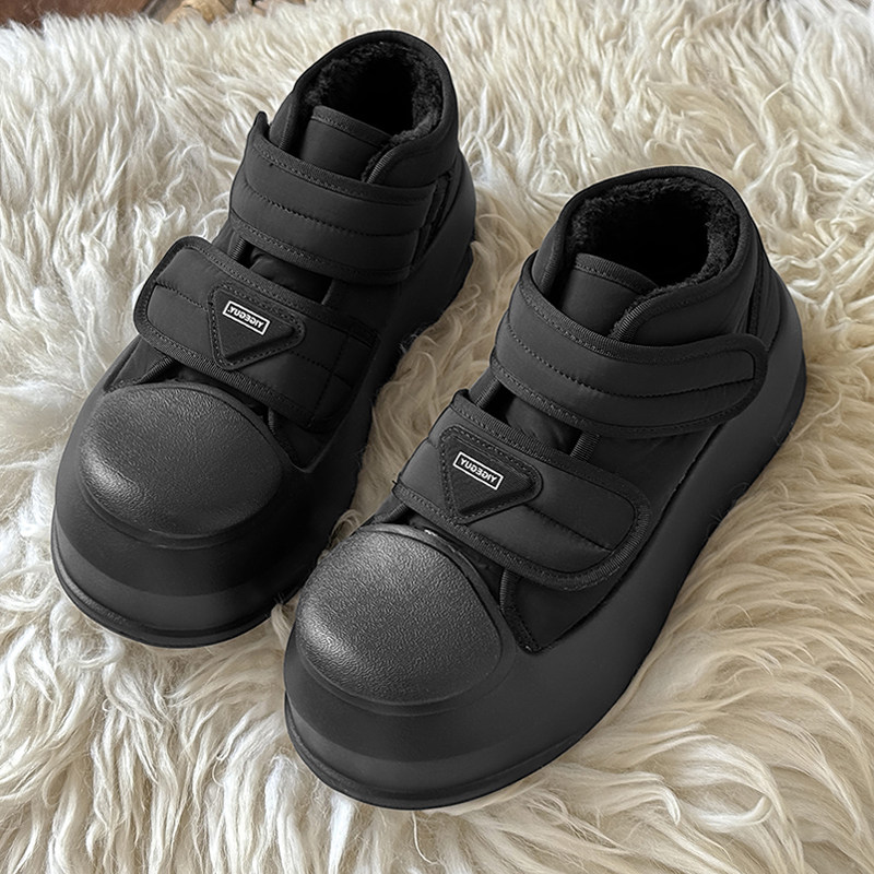 棉鞋男款冬季加绒加厚面包男鞋保暖防寒魔术贴棉靴厚底羽绒雪地靴,流行男鞋,时尚雪地靴,淘宝优惠券,粉丝福利购,淘宝优惠卷