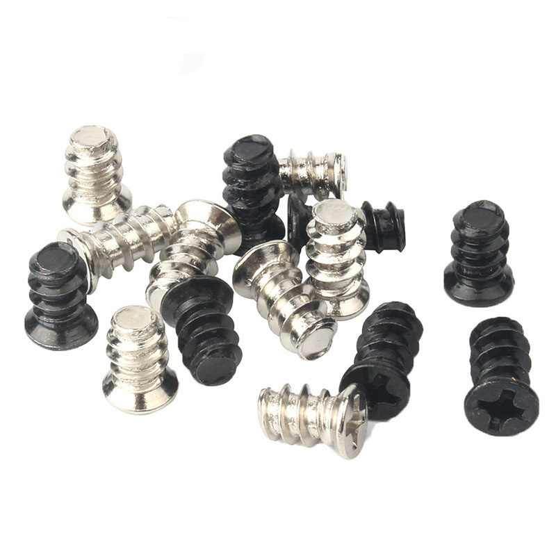 电脑机箱风扇平头自攻螺丝镀镍铁黑小头沉头平尾自攻钉小螺钉M5