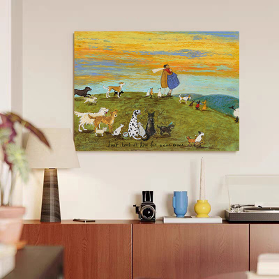 SamToft法式田园狗狗治愈装饰画