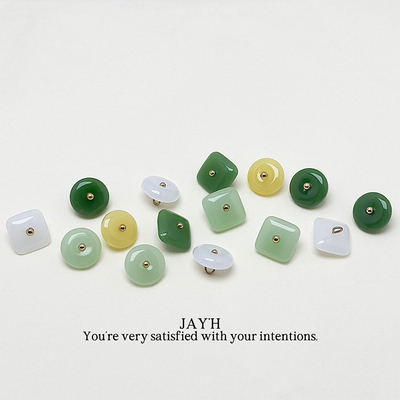 Jay'H中式古风仿玉石小扣子