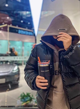 Davidの立领公鸭短款加厚纯色休闲羽绒棉服王一博同款情侣装