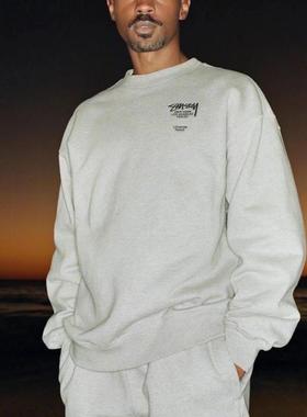 大卫の正确版STC oint 联名刺绣字母logo圆领薄绒卫衣情侣款套装