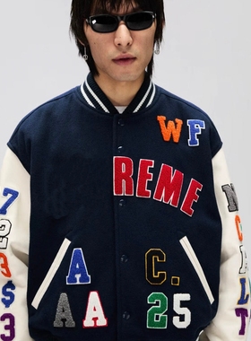 DavidのSS25 Praises Varsity Jacket美式棒球服夹克外套鹿晗同款