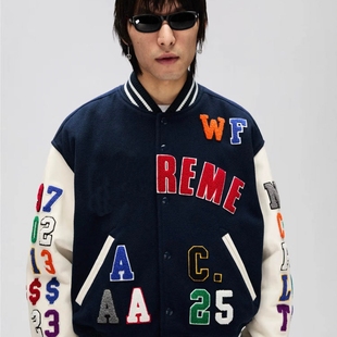 SS25 棒球服夹克外套鹿晗同款 Praises Jacket美式 Varsity David