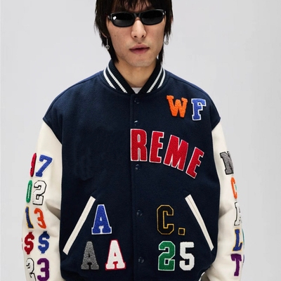 DavidのSS25 Praises Varsity Jacket美式棒球服夹克外套鹿晗同款