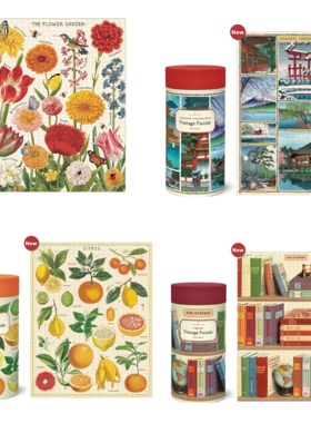 现货2022美国Cavallini拼图1000片柑橘图鉴热带花园日本版画书目