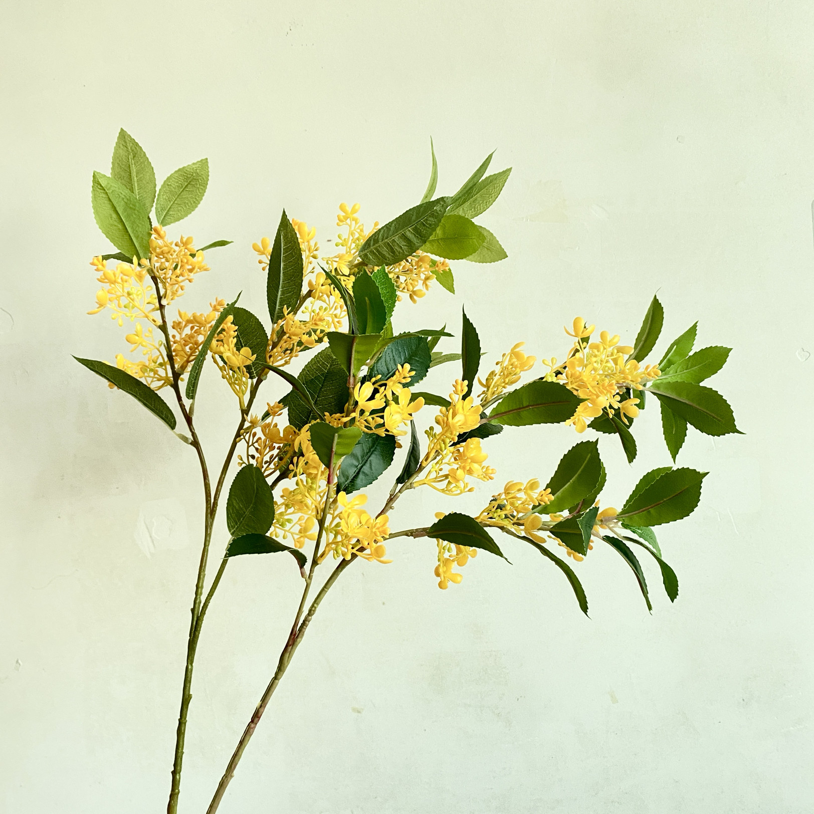 黄金桂千里香新款家居装饰仿真花黄色桂花枝摄影道具仿真植物假花