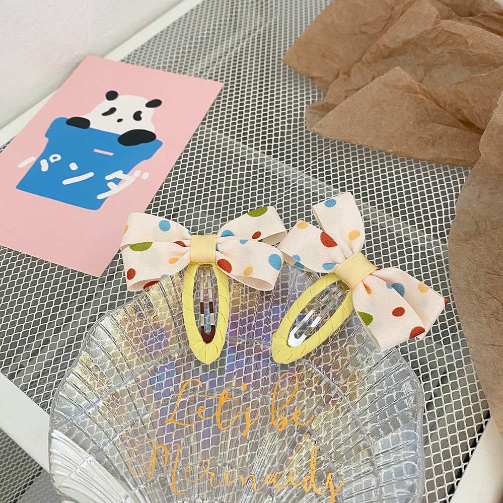 可爱点点蝴蝶结发夹bb夹