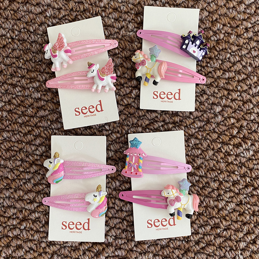 bb夹儿童发饰刘海夹小马不伤发