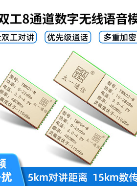 TOOONE对讲机模块Lora数字无线音频全双工语音数据传输模块TMK