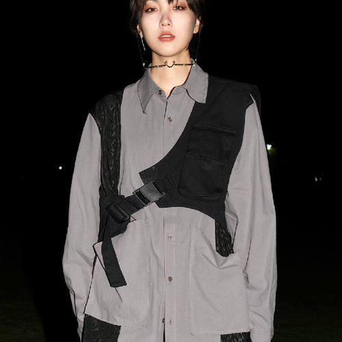 ins暗黑中性战术可拆卸搭配马甲